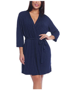 Kimono in Bambù Personalizzato con Logo, Vestaglia Leggera da <span class=keywords><strong>Donna</strong></span>, <span class=keywords><strong>Pigiama</strong></span> Corto <span class=keywords><strong>Premaman</strong></span> con Tasche, Abbigliamento da Notte Casual in Bambù - Product Image 3