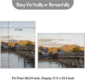 Marco para Pósteres 12x18 18x24 24x36 Negro Ligero Vertical y Horizontal para Colgar en la Pared Marco a Presión para Pósteres Grandes - Product Image 5