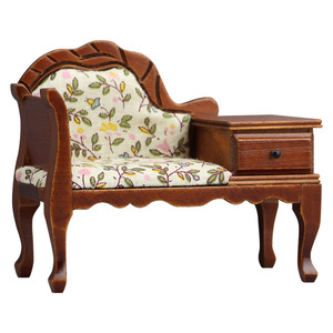 Chaise longue multifonctionnelle en bois massif <span class=keywords><strong>de</strong></span> style européen pour <span class=keywords><strong>maison</strong></span> <span class=keywords><strong>de</strong></span> poupée 1:12, mobilier miniature à l'échelle, pour chambre <span class=keywords><strong>de</strong></span> loisirs et <span class=keywords><strong>repos</strong></span>. - Product Image 5