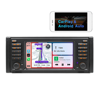 Système multimédia de voiture sans fil Carplay Android Auto WiFi Bluetooth Aux Radio FM Lecteur DVD de voiture Android pour BMW E53
