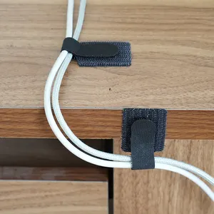 3M Back-Glue Auto-Adhésif Crochet Boucle Cordon Organisateur Nylon Réglable Fixation Solide Attaches de Câble Gestion des Fils pour la Maison et le Bureau