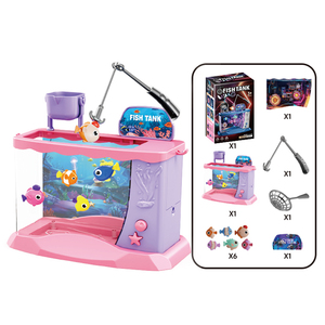 Ensemble de <span class=keywords><strong>jeu</strong></span> d'aquarium électrique avec 6 poissons, canne à pêche magnétique et épuisette, <span class=keywords><strong>jeu</strong></span> interactif pour enfants, <span class=keywords><strong>jeu</strong></span> éducatif d'imitation - Product Image 6