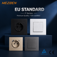 Interrupteur mural standard UE 1 gang 1 voie 10A 250V en PC V-0 ignifuge avec contact argenté