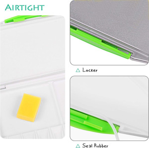 XinyiArt <span class=keywords><strong>Palette</strong></span> ronde en plastique argenté à 16 compartiments, hermétique et <span class=keywords><strong>facile</strong></span> à transporter, pour aquarelle et acrylique - Product Image 4