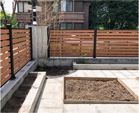 Kit de clôture écologique en alliage d'aluminium WPC, design moderne 3D, système de clôture pour l'intimité, imperméable, sans entretien, pour jardin et cour arrière