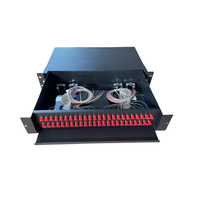 Panel Patch Fiber Optik FDF-19-2U 48 Port SC LC FC Tipe Geser 2U FIBER OPTIC ODF Optical Drawer Splice Tray LWL Breakout Box