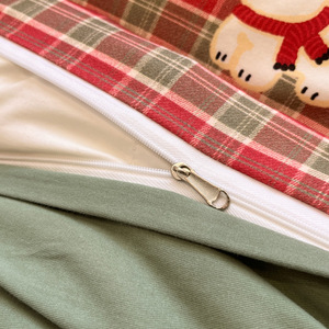 Housse de couette en coton imprimé à longues fibres de noël draps de lit rouges lumière luxe ODM/OEM quatre pièces Textiles de maison ensemble de literie - Product Image 6