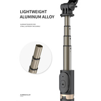 Q03 Perche à selfie télescopique pliable 10M en alliage d'aluminium, design rotatif et pliable pour diffusion en direct