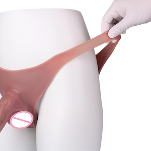S8528 Ultra Hollow Dildo Pants <strong>for</strong> <strong>Men</strong> Delay Ejaculation Silicone <strong>Strap</strong> <strong>on</strong> Penis Sleeve Reusable Condom Panties <strong>for</strong> Couples Sex - Product Image 5