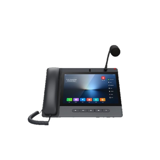 IP Network Broadcast System Android Touch Screen Paging Microphone, One-Key Voice Call Intercom Terminal for School Factory