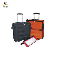 Valise Trolley à lunettes FDTSEVA-7502 en stock en gros d'usine 12x9/7x8 pcs valise de présentation de lunettes pour échantillon de cadre