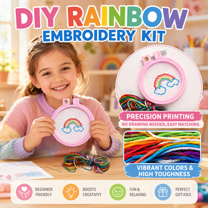 <span class=keywords><strong>Kit</strong></span> <span class=keywords><strong>de</strong></span> Bordado a Mano DIY, <span class=keywords><strong>Kit</strong></span> <span class=keywords><strong>de</strong></span> <span class=keywords><strong>Punto</strong></span> <span class=keywords><strong>de</strong></span> <span class=keywords><strong>Cruz</strong></span> Tradicional con Aro <span class=keywords><strong>de</strong></span> Plástico, Hilos y Agujas <span class=keywords><strong>de</strong></span> Colores, Manualidades para Niños y Principiantes - Product Image 2