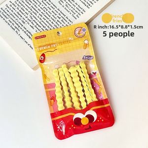 X920 Nouveauté Créative Ensemble de Gommes en Forme de Frites et de Chocolat pour Enfants, Motif Dessin Animé Mignon - Product Image 3