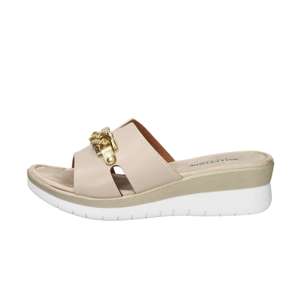 Valleverde Sandalias de cuña para mujer Beige Tacón de 4 cm Talla 40 Cómodas y fáciles de poner - Product Image 1
