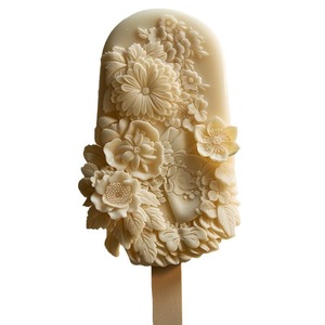 แม่พิมพ์ซิลิโคนทำไอศครีมลายดอกไม้สุดสร้างสรรค์อุปกรณ์ทำเค้กแบบทำมือเกรดอาหารสำหรับนักท่องเที่ยว - Product Image 5