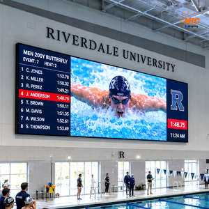 Marcador Electrónico MICLED Resistente a la Humedad con Pantalla LED COB para Piscinas Cubiertas de Universidades, Venta al Por Mayor de Fábrica - Product Image 1