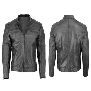 Chaqueta de moto de cuero genuino | Abrigo de moda de invierno al aire libre vintage personalizado en Negro | Ropa de abrigo de motorista al por mayor - Product Image 5