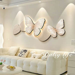 Farfalla sofà francese sfondo <span class=keywords><strong>dipinti</strong></span> murali <span class=keywords><strong>di</strong></span> design <span class=keywords><strong>di</strong></span> arte della parete decorazione per la casa arte della parete ha condotto la pittura della luce - Product Image 3