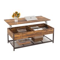 Table basse de style rétro américain DZ, design simple en fer forgé, bureau réglable, lumière de luxe moderne, petit appartement pour salon, thé