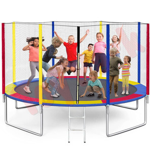 חם מכירה 6ft חיצוני ילדים צבעוניים טרמפולינה גדולה עם בטיחות קלה רשת
