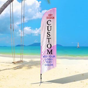 Bandera de Playa Promocional Publicitaria de Doble Cara con Logotipo Personalizado, Juego de Banderas con Base y Asta para Juegos y Ceremonias de Apertura - Product Image 6