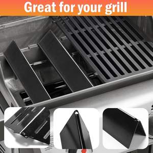 Déflecteurs de chaleur de 17.5 pouces pour grilles de la série <span class=keywords><strong>Weber</strong></span> Genesis 300 Pièces de rechange compatibles pour <span class=keywords><strong>accessoires</strong></span> de barbecue Genesis - Product Image 5