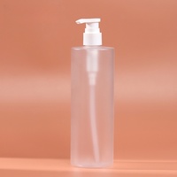 Botella de Plástico PET Esmerilada de 100ml 200ml 300ml 400ml 500ml con Bomba y Tapa de Rosca para Cosméticos, Champú, Acondicionador, Gel de Ducha