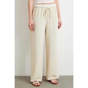 Pantalones Anchos de Crepé con Cintura Elástica, Transpirables, para Mujer - Product Image 3