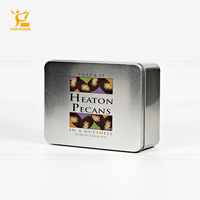 Boîtes en métal rectangulaires personnalisées avec couvercle hermétique pour emballage cadeau, baklava, chocolat, biscuits, vente en gros