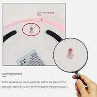 Lampe murale LED à intensité variable avec abat-jour rose, style nordique, pour la décoration de la maison