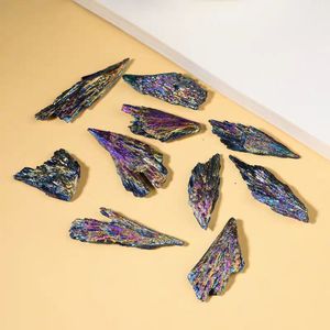 Đá <span class=keywords><strong>tourmaline</strong></span> đen tự nhiên dạng lông vũ bán buôn, màu xanh lục lam lửa quyến rũ, đồ thủ công pha lê - Product Image 6