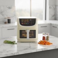 Four à vapeur et friteuse à air 8L 1800W en acier inoxydable, double chauffage, numérique, sans huile, pour cuisine domestique, promotion