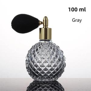 50ml 100ml a forma di palla rosa trasparente e grigio spray in vetro vuoto vecchie bottiglie di profumo Vintage Airbag in vendita - Product Image 4