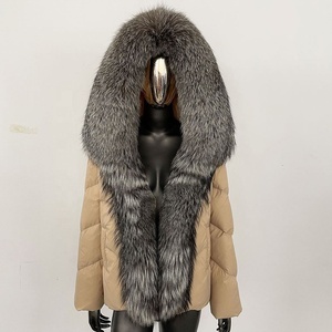 Nouvelle doudoune d'hiver 2026, col en fourrure de renard, capuche, manteau d'hiver haut de gamme pour femmes, fourrure, <span class=keywords><strong>duvet</strong></span> de canard blanc épais - Product Image 3