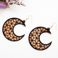 Boucles d'oreilles tendance vintage en cuir géométrique hypoallergéniques, pendentifs tournesol, feuilles et tête de bœuf, bijoux bohèmes uniques faits à la main pour femmes