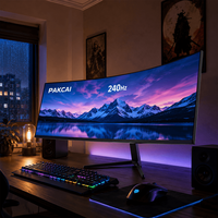 Fabrieksdirect 49 inch gebogen 240Hz 1ms IPS DQHD desktop scherm monitor gebogen trading gaming monitor voor OEM ODM projecten
