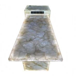 Cucina moderna Design bianco cristallo di quarzo onice pietra preziosa da cucina ripiani <span class=keywords><strong>con</strong></span> luce a <span class=keywords><strong>Led</strong></span> - Product Image 6