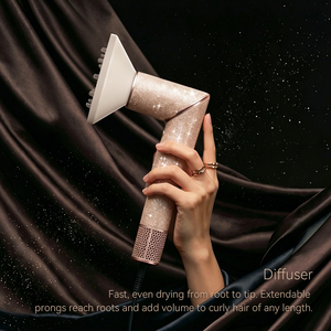 Brosse Sèche-Cheveux 8-<span class=keywords><strong>en</strong></span>-1 à 3 Vitesses, Sans Balais, Haute Vitesse, 1300-1500W, 110 000 tr/min, Ions Négatifs, Peigne Chauffant Coiffant, <span class=keywords><strong>Auto</strong></span>-Boucleur - Product Image 3