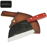 Couteau de boucher robuste en acier inoxydable forgé et coupe-légumes professionnel, couteau de boucher tranchant pour la préparation de la viande
