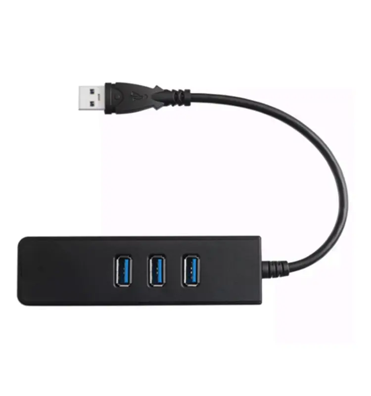 3-Port USB 3.0 Hub with RJ45 10/100/1000 Gigabit Ethernet Adapter Converter LAN Wired USB for Desktop PC Laptop Notebook