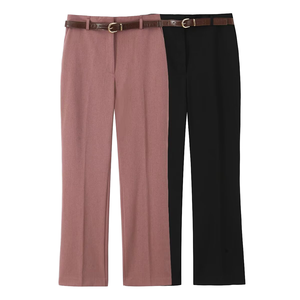 TAOP&ZA Nouveauté Automne 2025 – Pantalon Femme Décontracté Respirant Écologique Taille Haute Imprimé 100% Coton Style Européen et Américain - Product Image 1