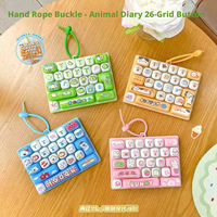 Clavier mécanique 26 touches Animal Diary Decompression, jouet créatif à pression manuelle, pendentif pour sac à dos d'enfants et d'étudiants