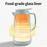 Nouvelle conception de carafe à café en verre à double paroi personnalisée, logo personnalisé, pot à thé et à café isolé, thermos