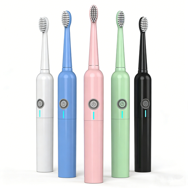 Custom Sonic Technology Simple Battery Electric Toothbrush Generates Effective Fluid Dynamics Deep Clean Smart Tooth Brush