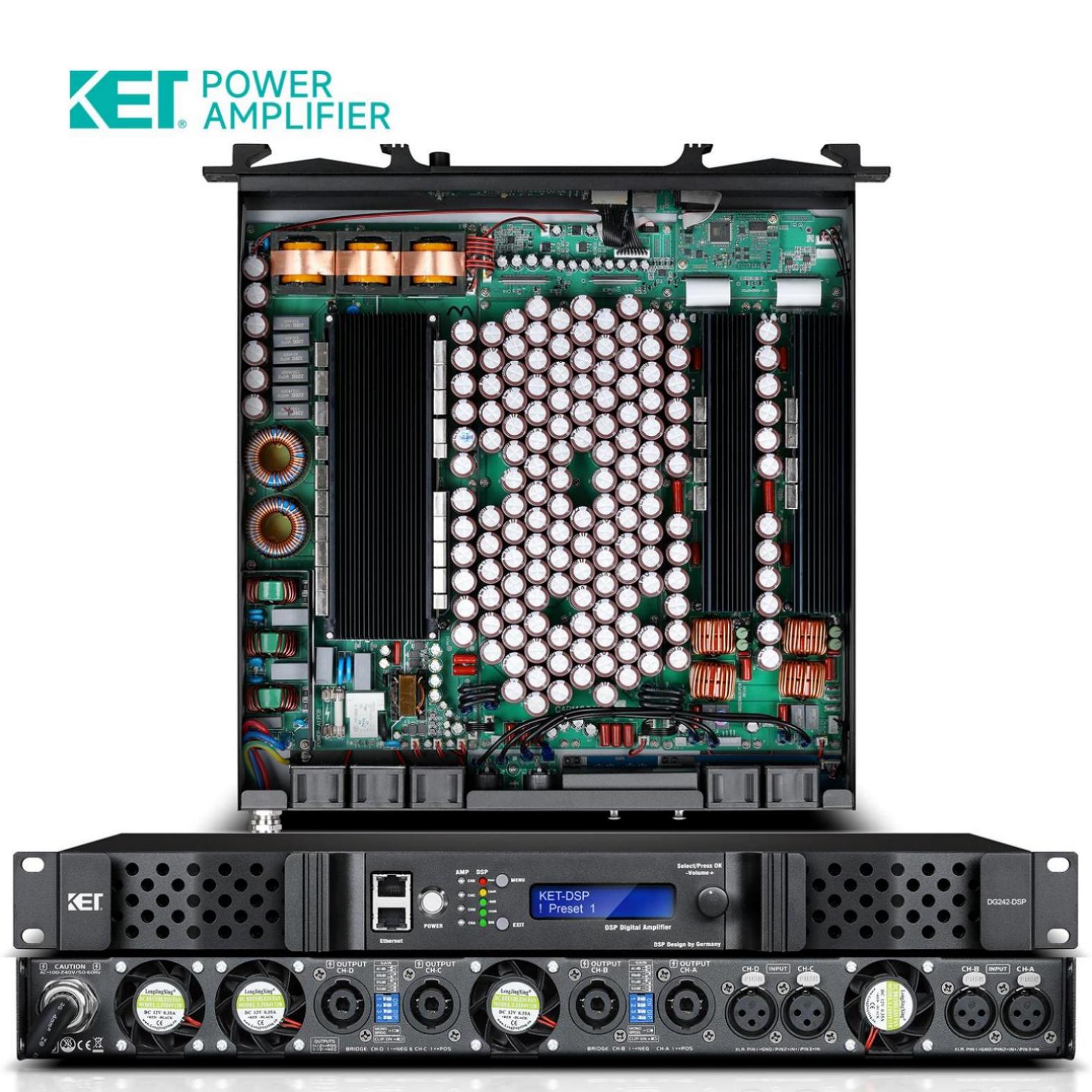 Усилитель DG230-DSP KET, аудио, сабвуфер, усилитель с DSP, профессиональная звуковая система, профессиональное аудио, видео и освещение