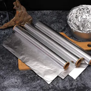 Silver Film Aluminum Foil Food Wrapping Paper Container Tinfoil Roll In Jumbo Roll