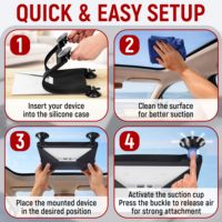 Soporte de ventosa de silicona Starlink Mini compatible con soporte sin herramientas para uso en parabrisas de coche, RV, furgoneta, camión, OEM