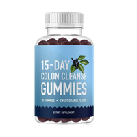 Gummies Nettoyantes Intestinales 15 Jours Marque Blanche avec Probiotiques OEM, Gummies Herbacés pour le Transit Intestinal Saveur Orange Douce, Complément Alimentaire