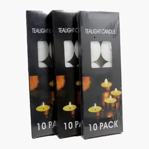 100pack 4hours 6hrs 8hrs Burning Time Pressed Tea Light Wax Candles Unscented White Tealight Candle