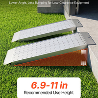 Rampe de seuil sur mesure JH-Mech pour fauteuil roulant, accès à domicile, modulaire, surface texturée, en acier, pour abri de jardin